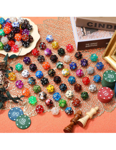 Conjunto de Dados Poliedricos Skylety 500 Piezas 20 Caras