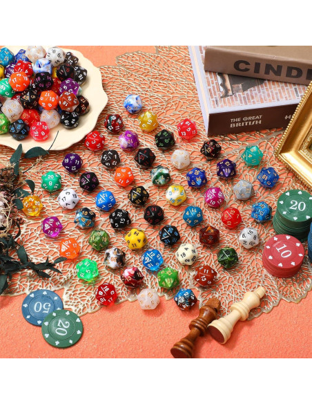 Conjunto de Dados Poliedricos Skylety 500 Piezas 20 Caras