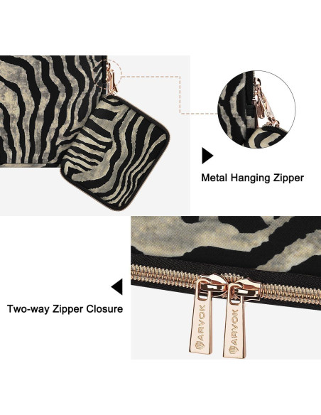 Funda para Laptop ARVOK 13-14" Resistente al Agua Zebra