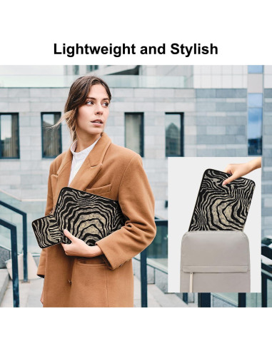 Funda para Laptop ARVOK 13-14" Resistente al Agua Zebra