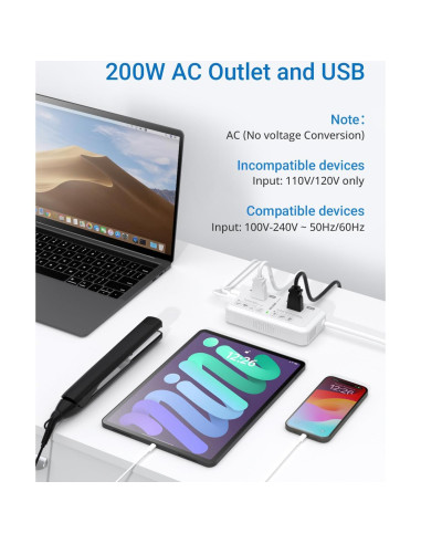 Convertidor de Voltaje Universal BESTEK 2000W 220V a 110V