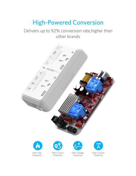 Convertidor de Voltaje Universal BESTEK 2000W 220V a 110V