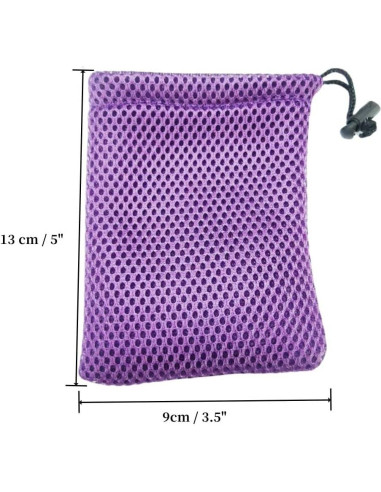 Bolsa de Cuerda de Malla Nylon GDQLCNXB 5 Pcs 13x9cm Morado