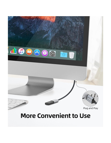 Cable de Extensión USB 3.0 SUNGUY 0.3m Alta Velocidad 5Gbps