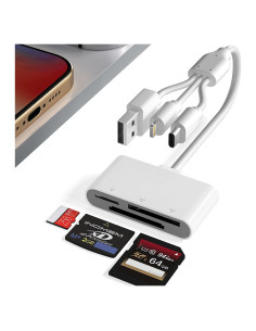 Adaptador Lector de Tarjeta 3 en 1 Ardaddyn AP552-C SD TF XD