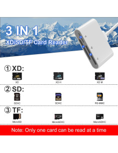 Adaptador Lector de Tarjeta 3 en 1 Ardaddyn AP552-C SD TF XD 2