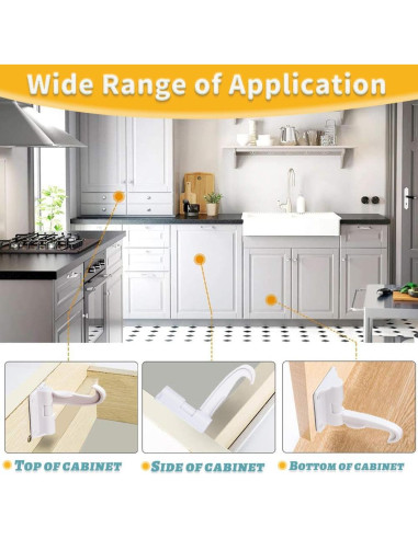 Candados de Seguridad Baitiny para Gabinetes Invisibles - Paquete de 12