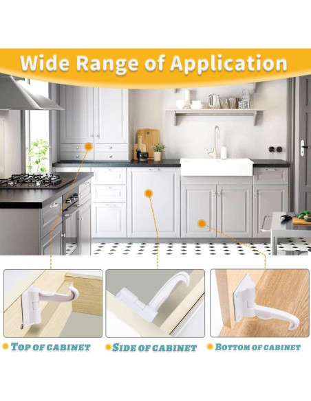 Candados de Seguridad Baitiny para Gabinetes Invisibles - Paquete de 12