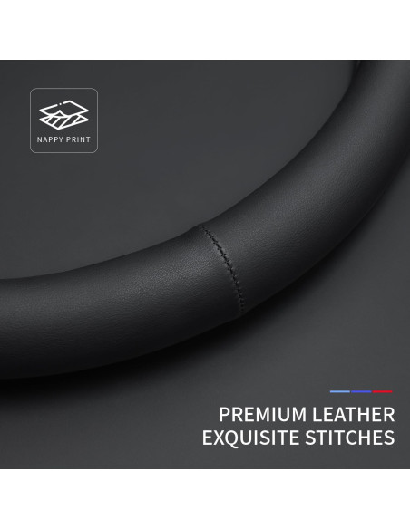 Cubierta de Volante de Cuero TAUYANG para Volkswagen D 36.8-38.1 cm