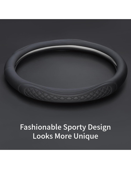 Cubierta de Volante de Cuero TAUYANG para Volkswagen D 36.8-38.1 cm