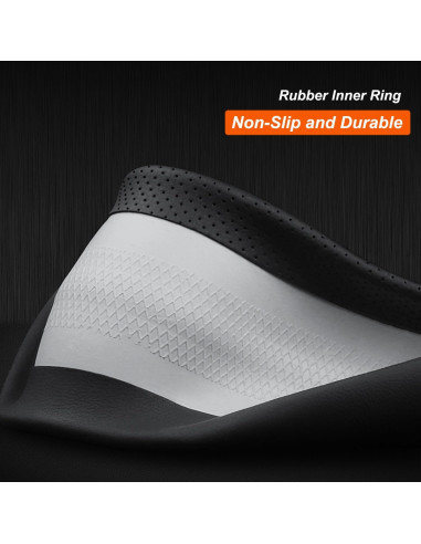 Cubierta de Volante de Cuero TAUYANG para Volkswagen D 36.8-38.1 cm