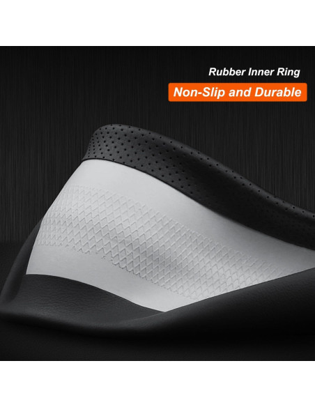 Cubierta de Volante de Cuero TAUYANG para Volkswagen D 36.8-38.1 cm