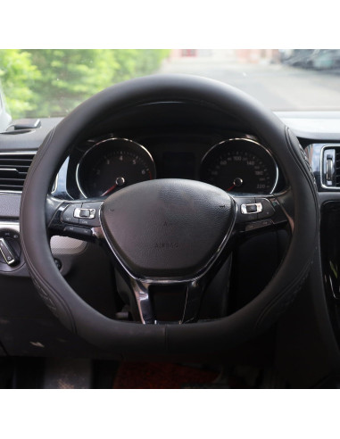 Cubierta de Volante de Cuero TAUYANG para Volkswagen D 36.8-38.1 cm