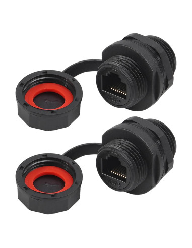 Conector RJ45 blindado DORHEA 2Pcs CAT6A montaje en panel