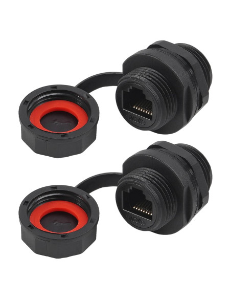Conector RJ45 blindado DORHEA 2Pcs CAT6A montaje en panel