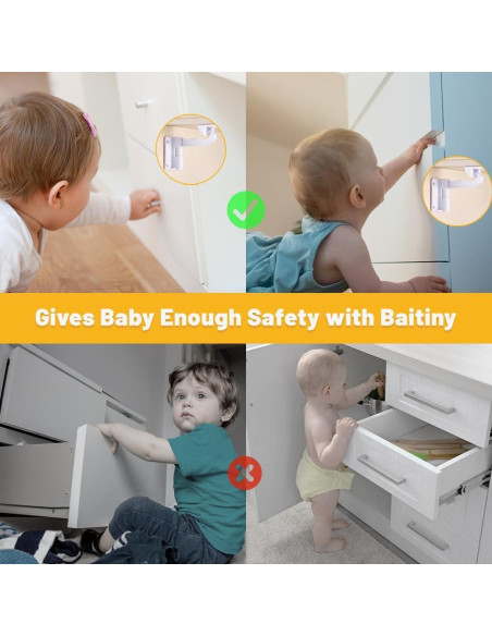 Candados de Seguridad Baitiny para Gabinetes Invisibles - Paquete de 12