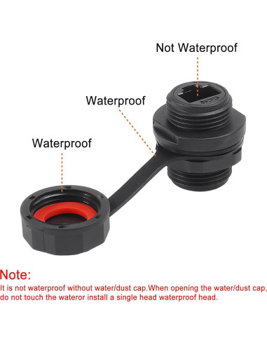 Conector RJ45 blindado DORHEA 2Pcs CAT6A montaje en panel