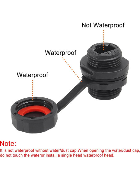 Conector RJ45 blindado DORHEA 2Pcs CAT6A montaje en panel