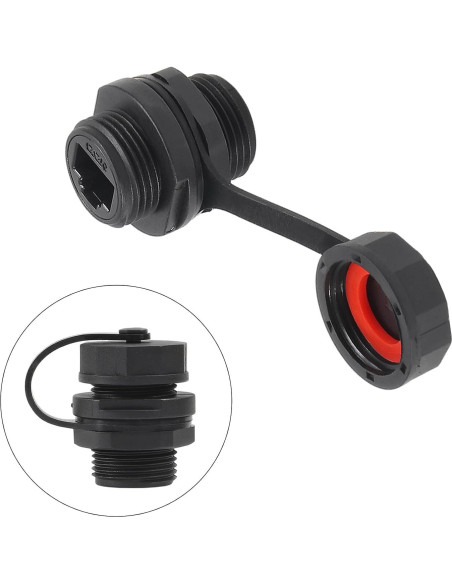 Conector RJ45 blindado DORHEA 2Pcs CAT6A montaje en panel