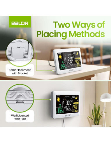 Estación Meteorológica WiFi BALDR con Sensor, 20.3x12.7cm