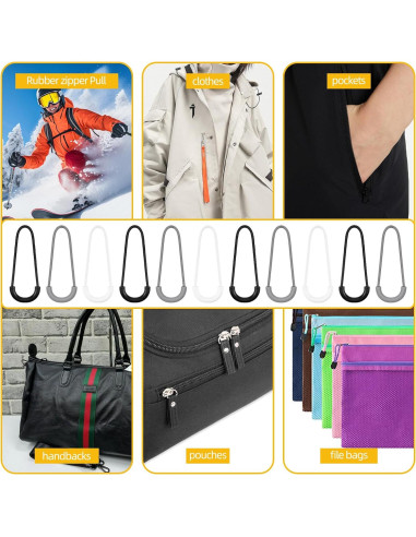 15 Tiradores de Cremallera de Nylon Notoke - Reemplazo Universal