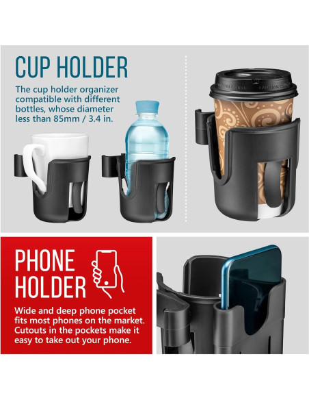 Soporte para Taza y Teléfono Drive Medical Nitro - Rojo/Negro