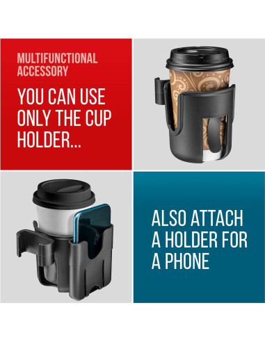 Soporte para Taza y Teléfono Drive Medical Nitro - Rojo/Negro