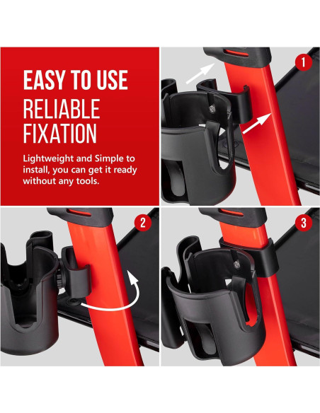 Soporte para Taza y Teléfono Drive Medical Nitro - Rojo/Negro