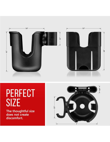 Soporte para Taza y Teléfono Drive Medical Nitro - Rojo/Negro