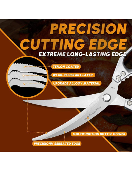 Tijeras de Cocina Huusk de Acero Inoxidable 15.2 cm Plata