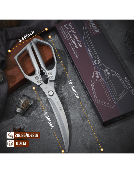 Tijeras de Cocina Huusk de Acero Inoxidable 15.2 cm Plata