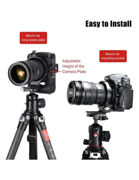 Collar Rotatorio Universal SUNWAYFOTO LS-75 para Cámaras DSLR