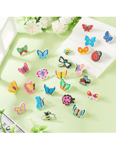 FASHEWELRY 24 Piezas Adornos de Lápiz de Plástico Coloridos 2