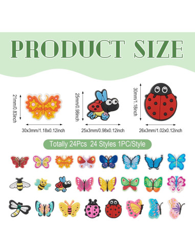 FASHEWELRY 24 Piezas Adornos de Lápiz de Plástico Coloridos