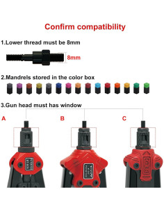 Herramienta de Mandril para Tuercas Remachadas Corwin 606 2