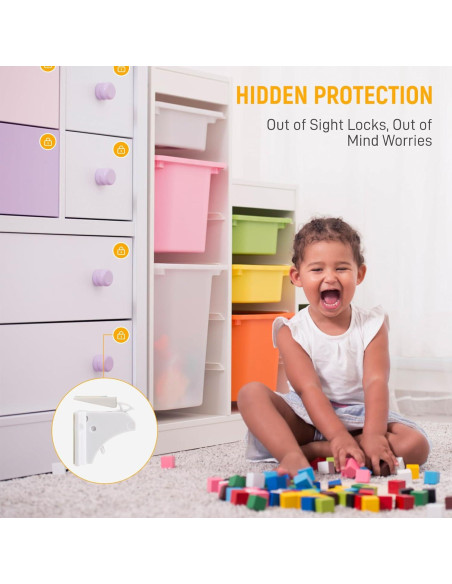Cerraduras Magnéticas Axfvd para Gabinetes a Prueba de Niños - 10 Unidades