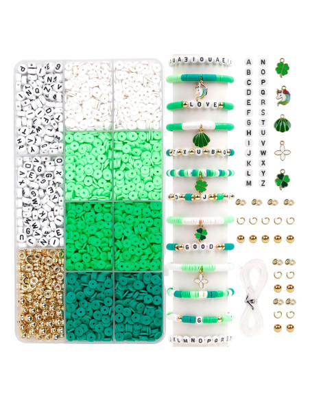 Kit de Cuentas de Arcilla Polimérica GMMA 3500 Piezas Verde