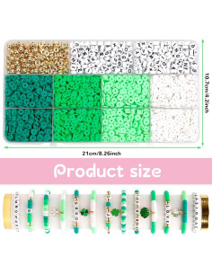 Kit de Cuentas de Arcilla Polimérica GMMA 3500 Piezas Verde 2
