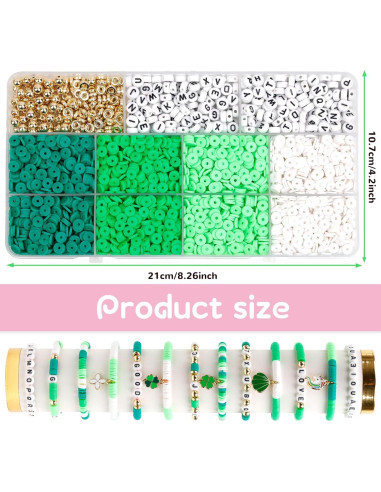 Kit de Cuentas de Arcilla Polimérica GMMA 3500 Piezas Verde