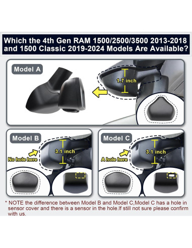 Cámara Dash 4K Mangoal para Dodge RAM 1500/2500/3500 2013-2018