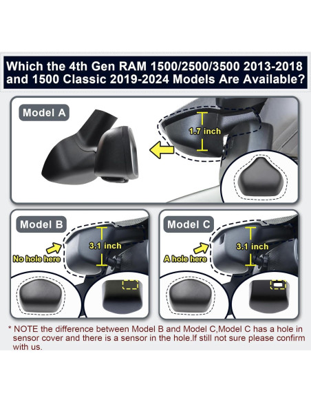 Cámara Dash 4K Mangoal para Dodge RAM 1500/2500/3500 2013-2018