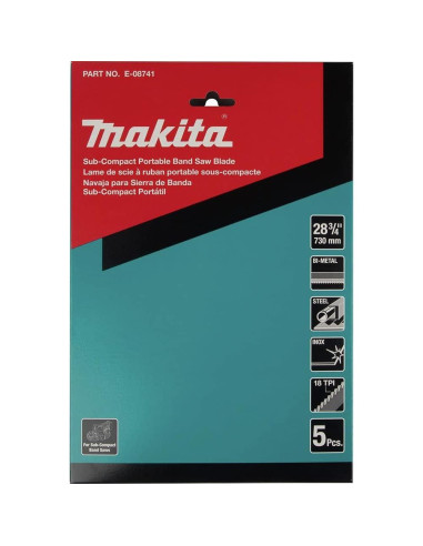 Hoja de Sierra de Banda Portátil Makita E-08741 73 cm 18 TPI 5/pk
