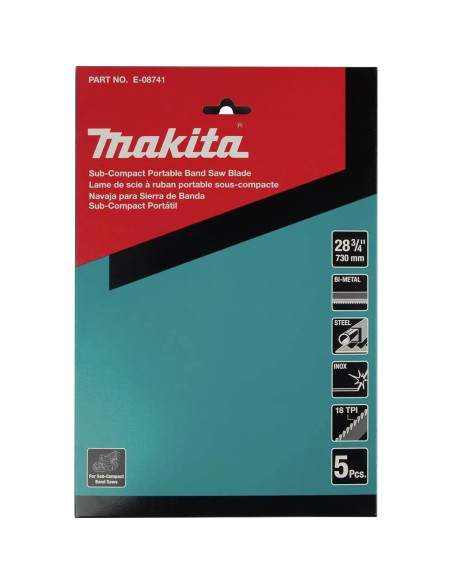 Hoja de Sierra de Banda Portátil Makita E-08741 73 cm 18 TPI 5/pk