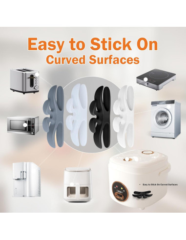 Organizador de Cables para Electrodomésticos de Cocina - 4 Piezas Negro