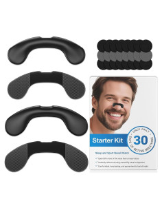 Tiras Nasales Vitgont para Ronquidos - 30 Unidades, Negro