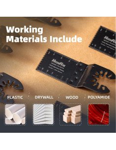 Kit de 100 Cuchillas Oscilantes HIGHFIRE 35 mm Acero Carbono 2