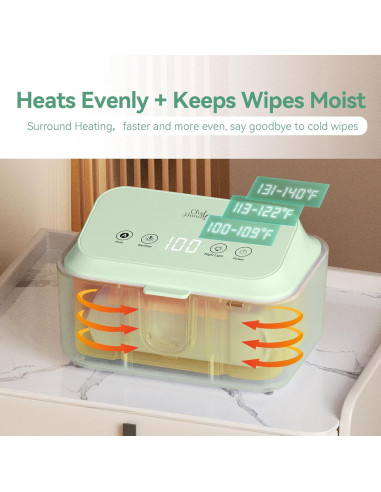 Calentador de Toallitas Chefhandy para Bebés con Luz UV y 3 Modos