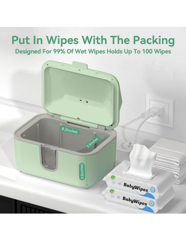 Calentador de Toallitas Chefhandy para Bebés con Luz UV y 3 Modos