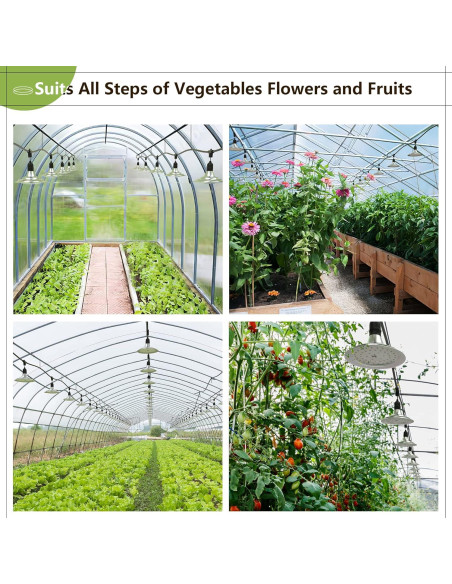 Luz de Cultivo LED Espird 6 Bombillas con Temporizador IP44