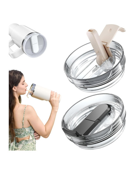 Tapa con Popote Plegable Skyease para Stanley 40oz - A Prueba de Fugas